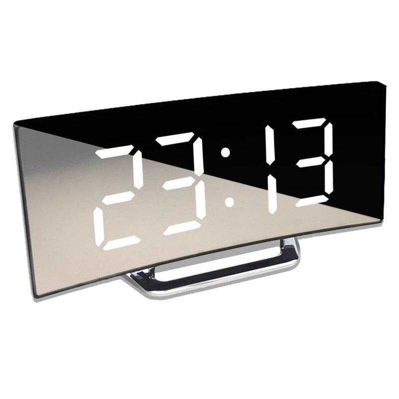 Curved Screen LED Alarm Clock | Sleek Design with Temperature Display & Snooze Function